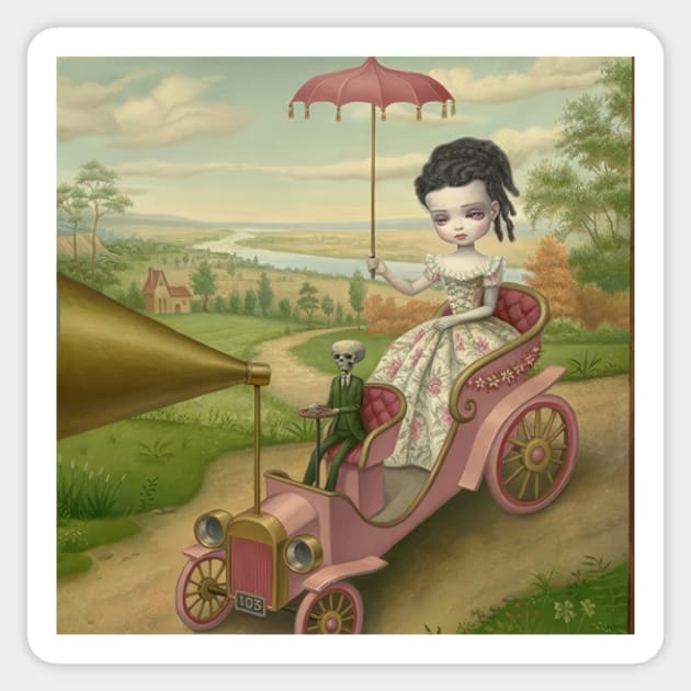 jessica s hope 2003 - Mark Ryden Sticker by Kollagio